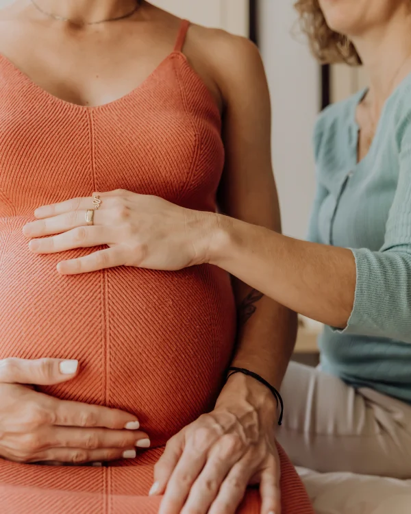Alison and pregnant woman